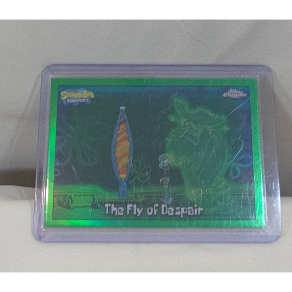 Topps Other - 2025 Topps Chrome SpongeBob Card 121 Fly of Despair Kelp Green Refractor